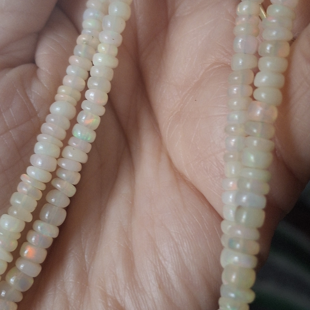 AAA ETHIOPIAN White Opal Necklace